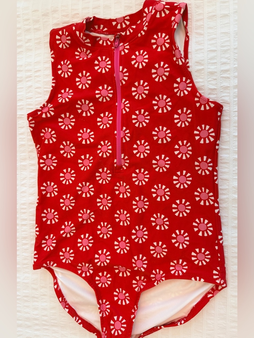 PRIMARY Red One Piece Swimsuit. Size:12